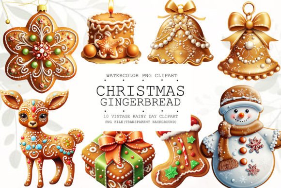 Download Christmas Gingerbread Clipart Bundle - Gingerbread clipart Collection