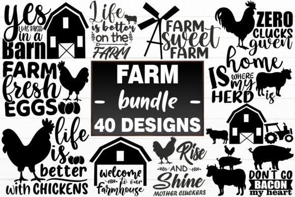 Download Farm Bundle, Farmhouse SVG Cut File - Premium Resources