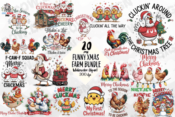 Download Funny Xmas Farm Bundle PNG - Premium Resources
